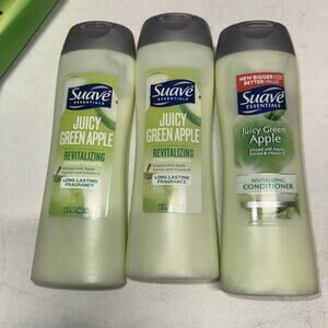 Suave Essentials Juicy Green Apple Revitalizing Conditioner 15 fl oz (Lot of 3)
